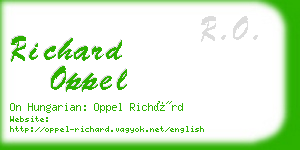 richard oppel business card